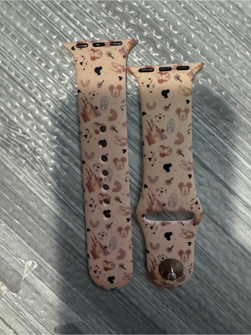 Disney Pink Patterned Silicone Apple Watch Band